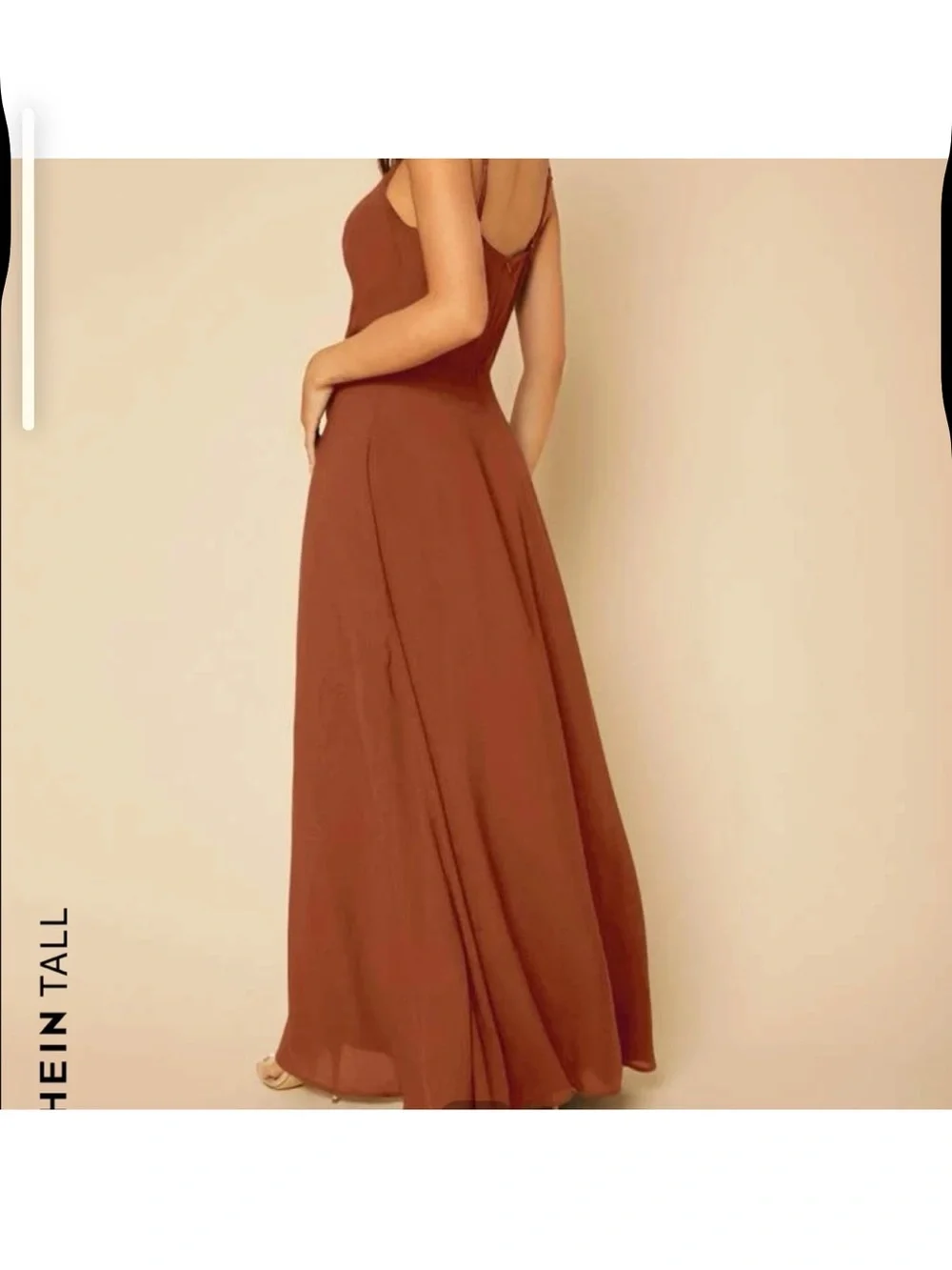 SHEIN Rust Spaghetti-Strap Maxi Dress - Picture 3 of 6